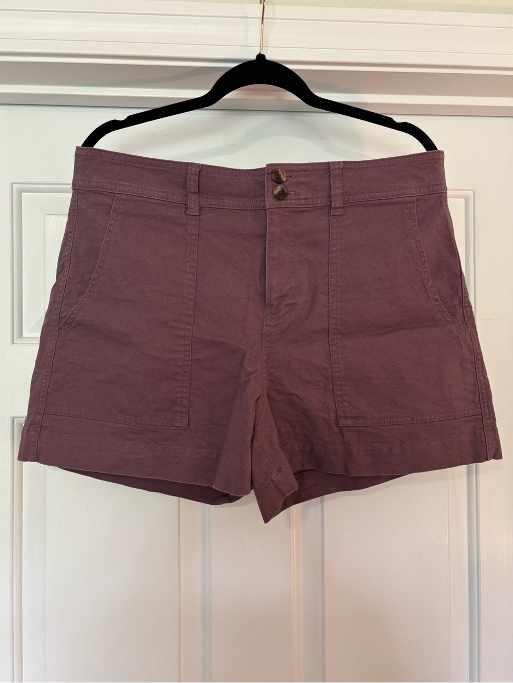 A New Day Mauve Utility Shorts Size 14 | High Rise Stretch Cotton Casual Summer